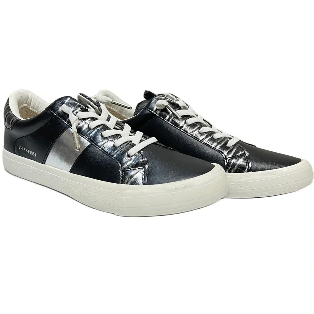 Vintage Havana Dina Lace Up white pewter Sneakers Size 8.5 New in Box